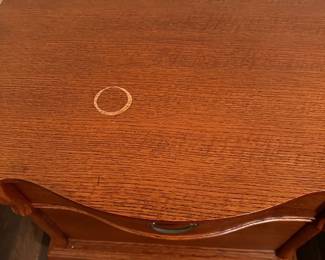 #23 (View 2) Lexington Bedside Table with 2 drawers (as is waterstain pictured) - 26x18x25 $50.00

