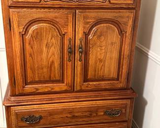 #20 Sumter Cabinet Co. Armoire with 6 drawers & 2 wood doors - 1pc - Heavy you Move - 41Hx20Dx60T $275.00
