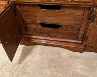 #18 (View 2) Sumter Cabinet Co Dresser with 9 Drawers, 2 wood doors & triple bi-fold mirror - 73.5"x20Dx31.5"T $275.00
