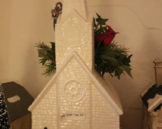 Lighted White Church Cathedral