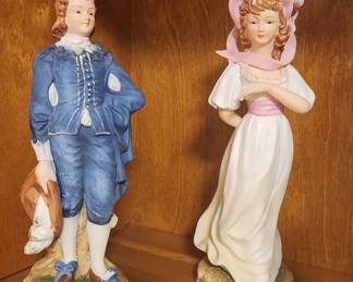 Blue boy and Pinkie....vintage statues...Lefton