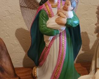 Homco Angel with Child Porcelain Figurine