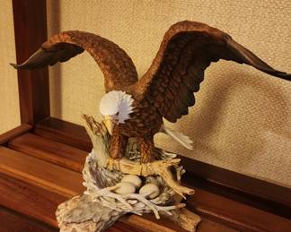 Bald Eagle Soaring Porcelain Bisque Art Crystal Cathedral Ministries Eagles Club