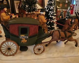 Dept 56 Dickens Village Dover Coach Horse & Carriage