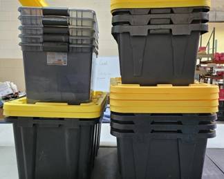 Lot 323 | Black/Yellow Latching Totes Lot