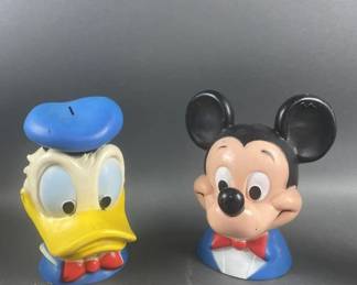 Lot 63 | 2 Vintage Walt Disney Play Pal Piggy Banks