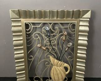 Lot 352 | Wrought Iron & Wood Floral Decor