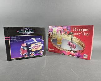 Lot 86 | Vintage New In Box Vanity Tray & Cookie Jar