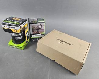Lot 413 | New In Box Floodlight, Spotlight & Lantern