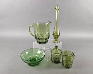 Lot 271 | Vintage Green Anchor Hocking, Fenton, & More!