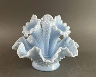 Lot 230 | Blue Hobnail Epergne