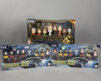 Lot 224 | NIB Star Trek & Lord of the Rings Pez Box Sets