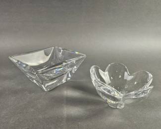 Lot 143 | Vintage Kosta Bota Crystal Square Bowl & More