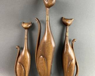 Lot 39 | Sexton Mid Century Siamese Cat Wall Sculptures