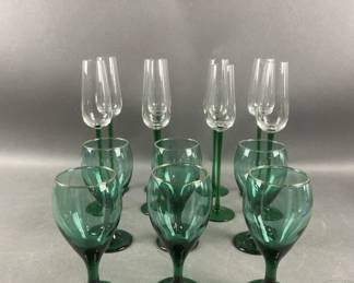 Lot 344 | Vintage Libbey Juniper Water/Wine Glasses & More