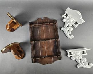 Lot 303 | Vintage Utensil Display & Wall Shelves