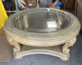 Lot 331 | Schnadig Round Table With Glass