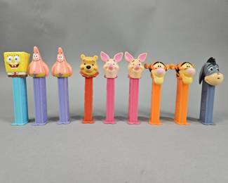 Lot 228 | Vntg SpongeBob and Winnie the Pooh Pez Dispensers