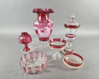 Lot 273 | Vintage Signed Cranberry Fenton & More!
