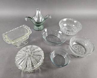 Lot 310 | Vintage Abstract Green Glass Dish & More!