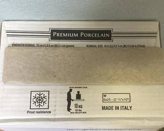 Lot 372 | 9 Boxes Capella Ivory Brick Tiles