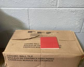 Lot 377 | 2 Boxes Red Ceramic Wall Tile