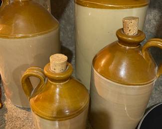 4 Stoneware Jugs - Varying Sizes