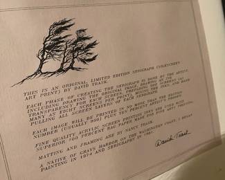Serigraph “Life Winds" by David Trask