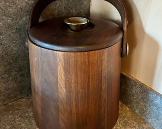 Mid Century Walnut Ice Bucket