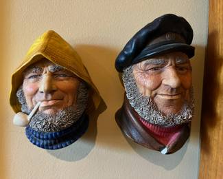1985 Legend Products "Old Salt" Wall Bust - Made in England, 1985 Legend Products "Bosun" Wall Bust - Made in England