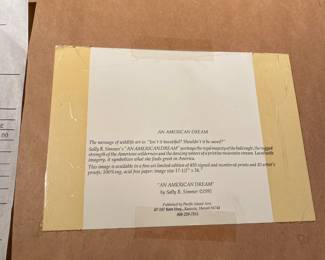 1991 Framed & Matted Print "An American Dream" by Sally R. Simmer