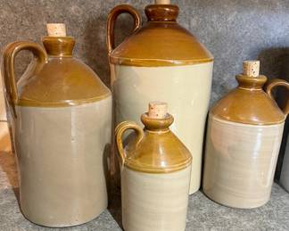 4 Stoneware Jugs - Varying Sizes