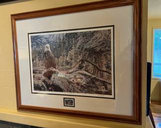 1995 Framed & Matted Print "The Watcher" by Paul Rankin