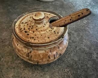 Pottery Honey Jar