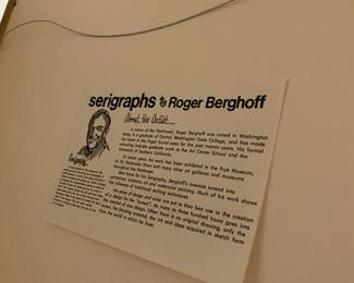 Framed & Matted Serigraph "Boats at the Dock" by Roger Berghoff