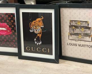 LV and Gucci framed prints retail $75
Selling $37