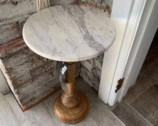 Marble wood side accent tables $75 
Or take the pair for $100