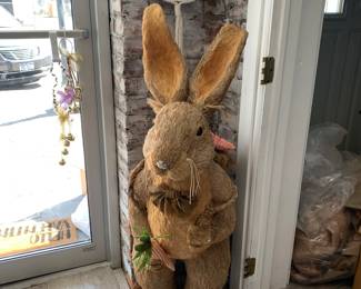 Vintage huge Straw Easter Bunny 