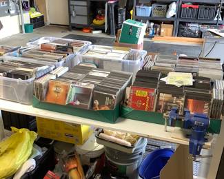 Over 500 CDs, including lots of 1970s music