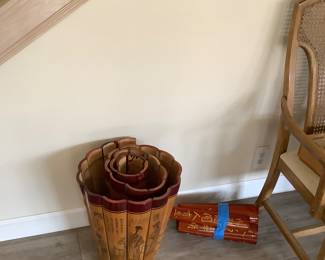 Vintage bamboo story scroll