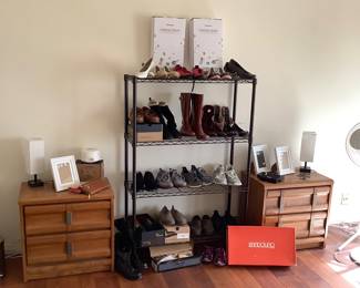 End tables, shoes, lamps