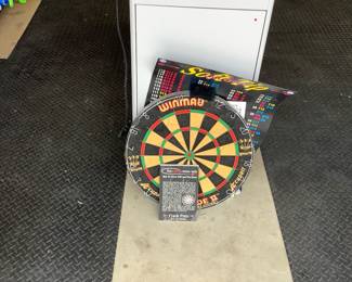 Dart board and darts