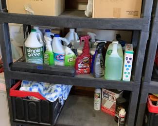 Loads of cleaning products and auto care products 