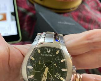 Accutron watch, never worn, still has $775 price tag (battery changed last week and cleaned by a professional watch repairman)