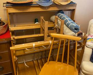 Vintage chair, Harrisville Weaving Loom
