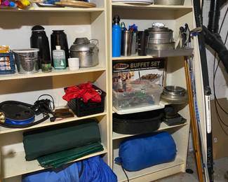 shelving, camping gear