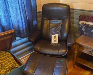 Ekornes Stressless Leather Chair and Ottoman