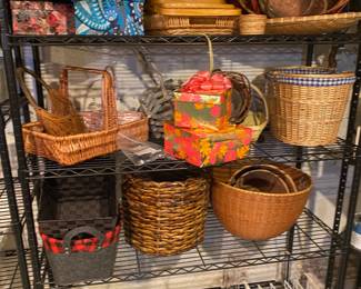 metro shelving, baskets