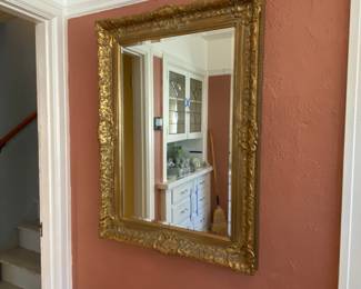 Antique gilded mirror - large