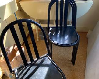 Vintage Robert Mallet-Stevens Black stacking Chairs